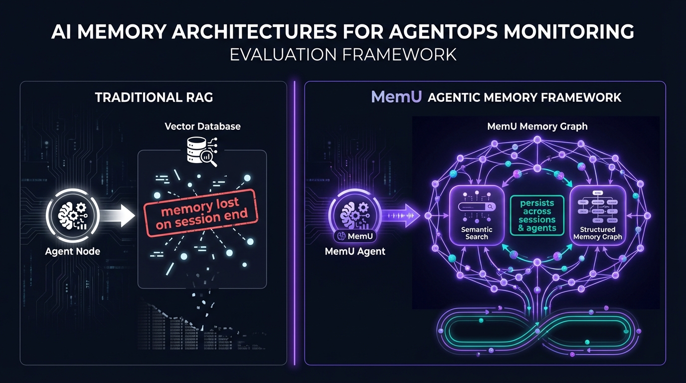 AgentOps monitoring with MemU persistent memory architecture