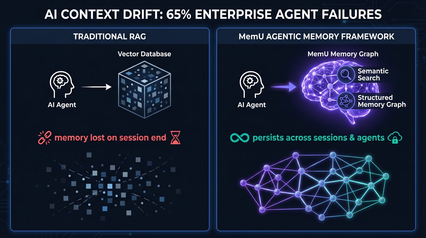 Memory architecture: session context versus MemU Agentic Memory Framework