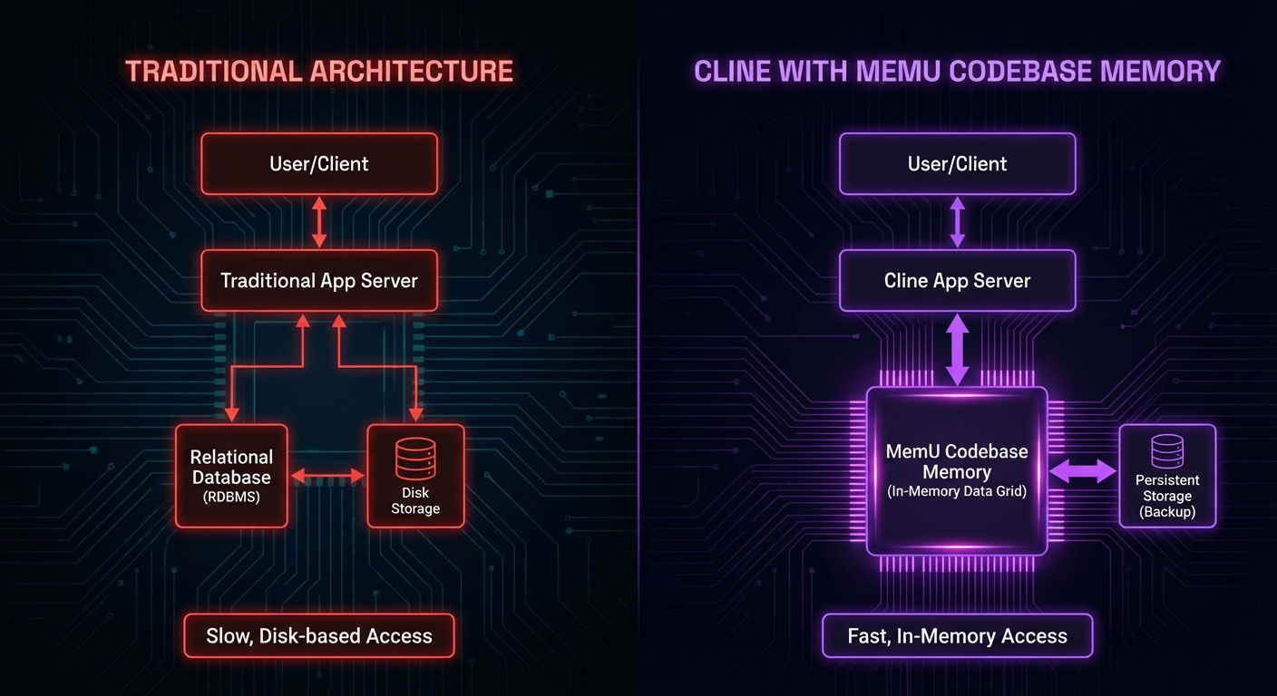 Cline architecture with MemU persistent memory
