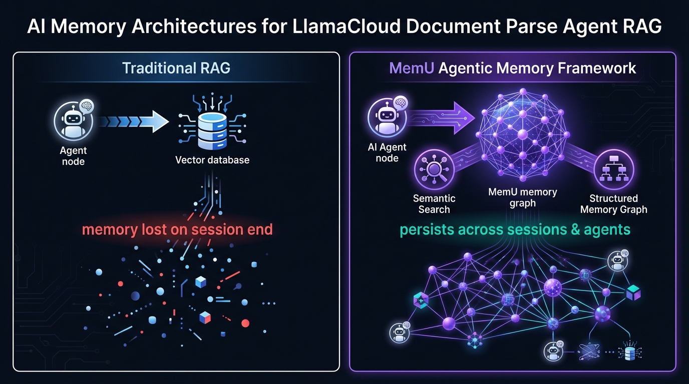 Managed document RAG pipeline with MemU Agentic Memory Framework for query and citation memory