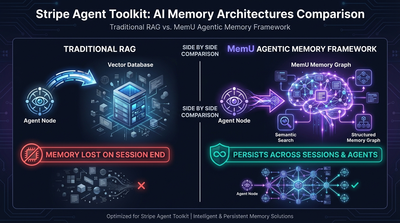 Stripe Agent Toolkit with MemU persistent payment memory
